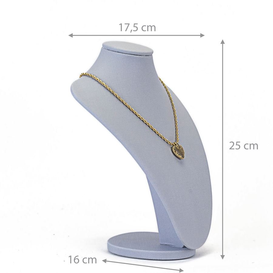 Busto Expositor Médio para Gargantilhas - 18x15x25 cm. Dunny Lavanda