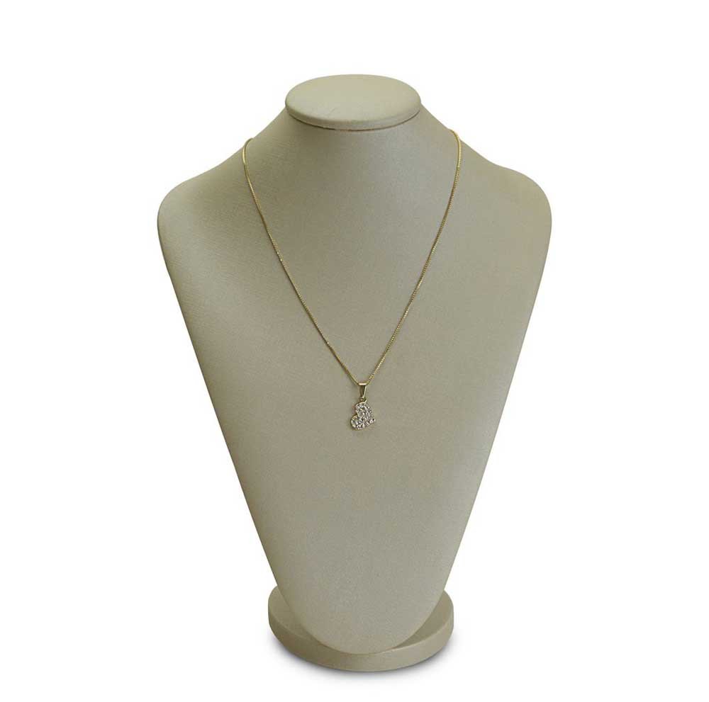 Busto Expositor Médio para Gargantilhas - 18x15x25 cm. Dunny Champagne