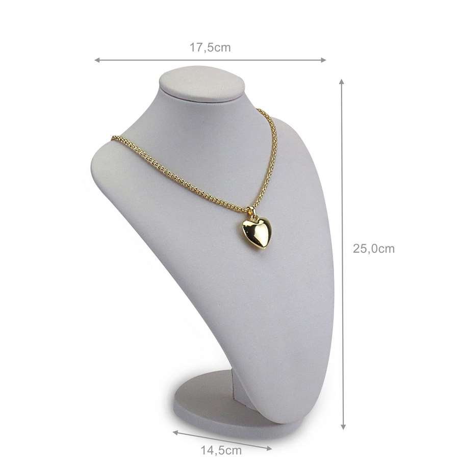 Busto Expositor Médio para Gargantilhas - 18x15x25 cm. Dunny Off White