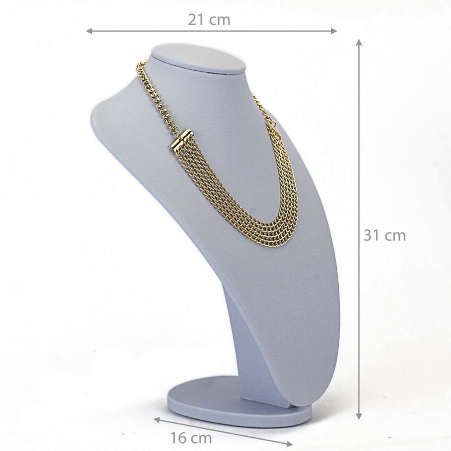 Busto Expositor Grande para Gargantilhas - 21x16x30,5 cm. Dunny Lavanda