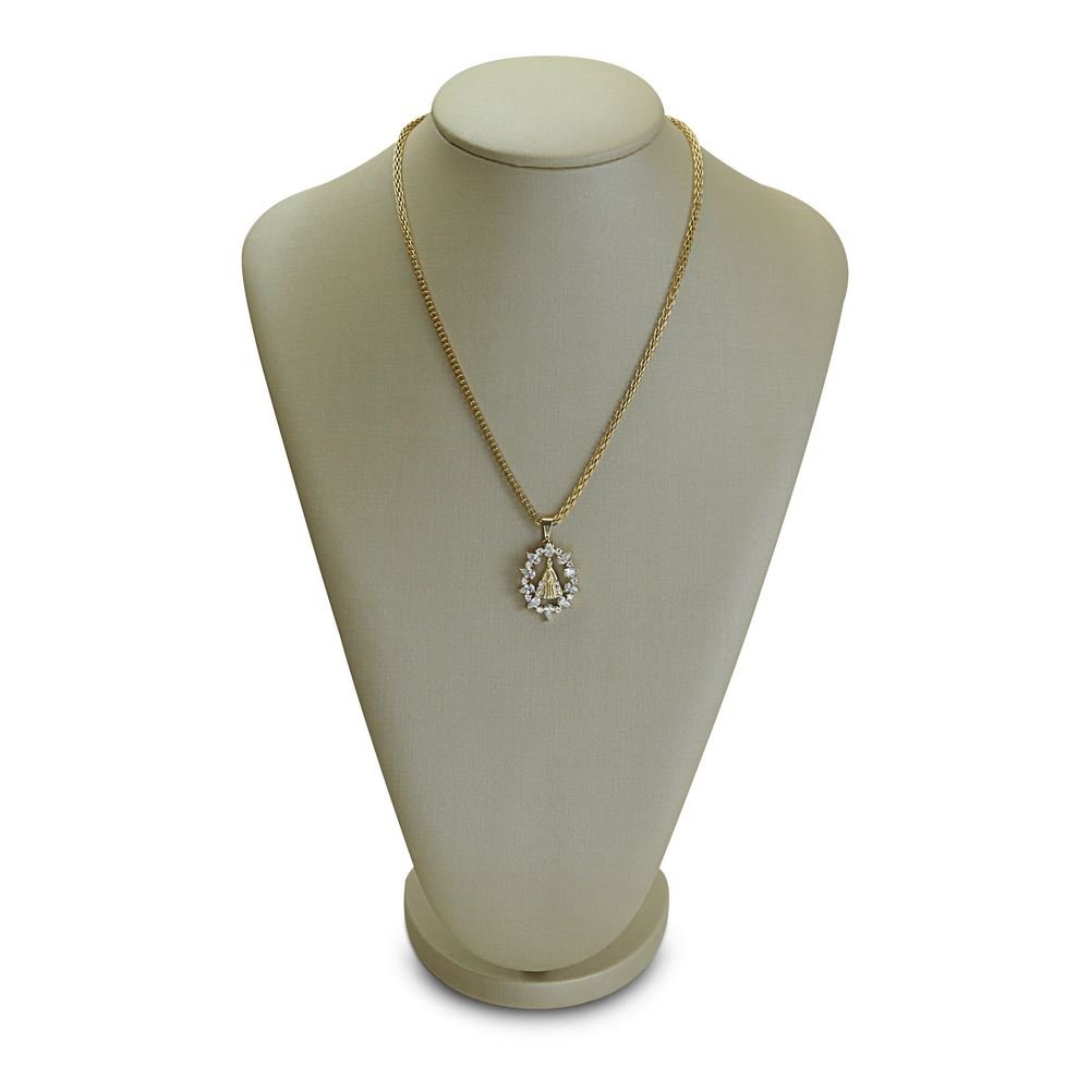 Busto Expositor Grande para Gargantilhas - 21x16x30,5 cm. Dunny Champagne