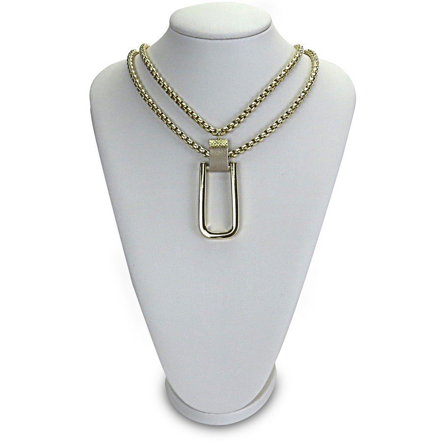 Busto Expositor Grande para Gargantilhas - 21x16x30,5 cm. Dunny Off White