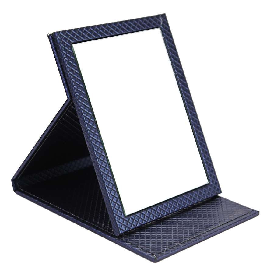 Espelho Dobrável - 14,5x19,5 cm Rodes Azul Marinho Metalizado