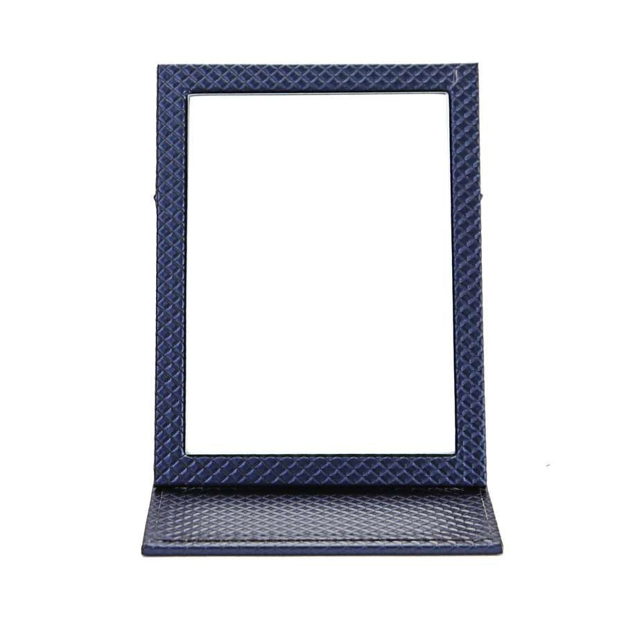 Espelho Dobrável - 14,5x19,5 cm Rodes Azul Marinho Metalizado