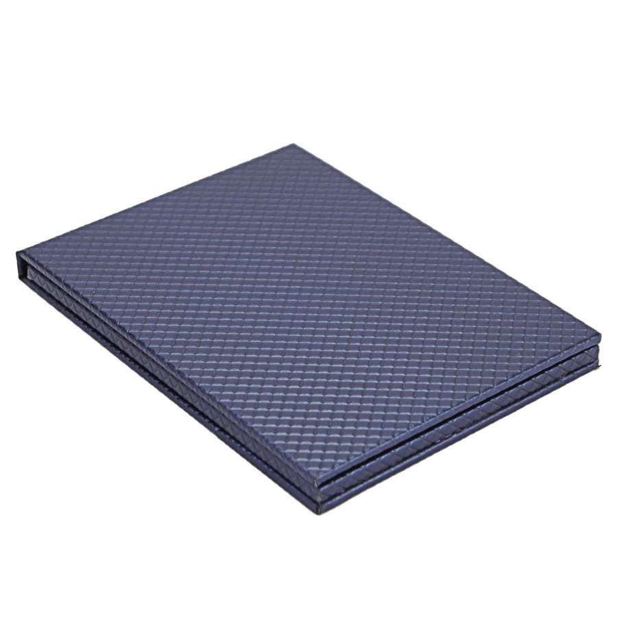 Espelho Dobrável - 14,5x19,5 cm Rodes Azul Marinho Metalizado