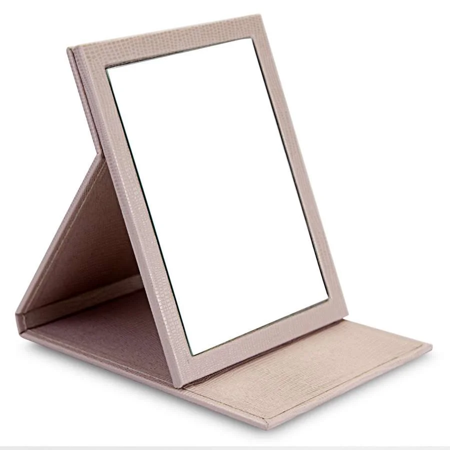 Espelho Dobrável - 14,5x19,5 cm Reptil Rosa Blush