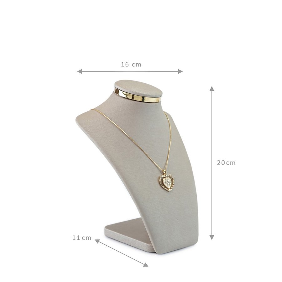 Busto Linea Metalic Pequeno 11x16x20cm Dunny Champagne