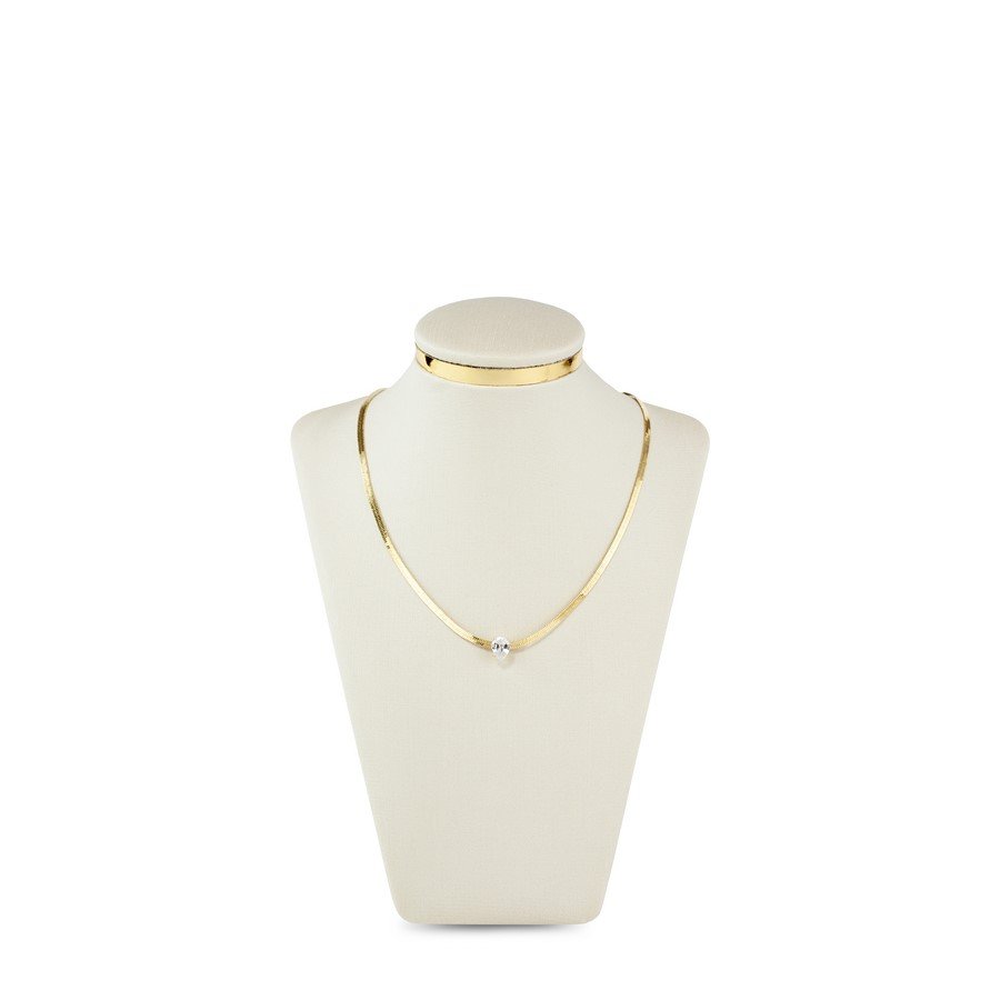 Busto Linea Metalic Pequeno 11x16x20cm Dunny Off White