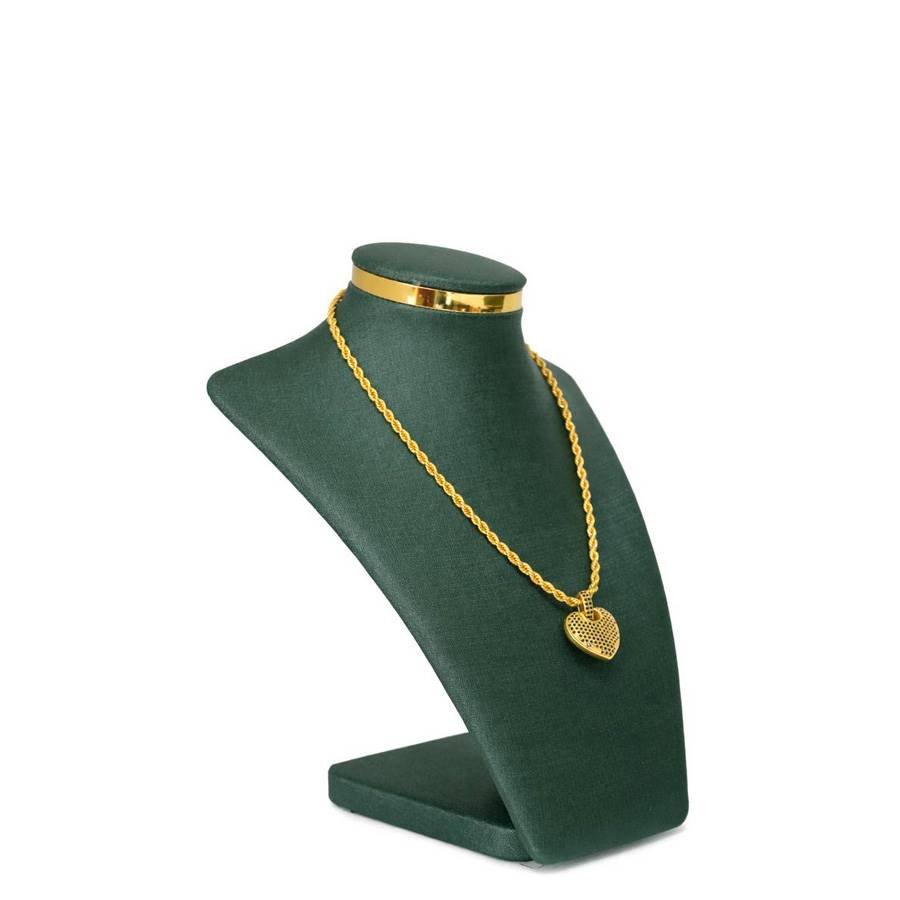 Busto Linea Metalic Pequeno 11x16x20cm Dunny Verde - Dourado Metalizado