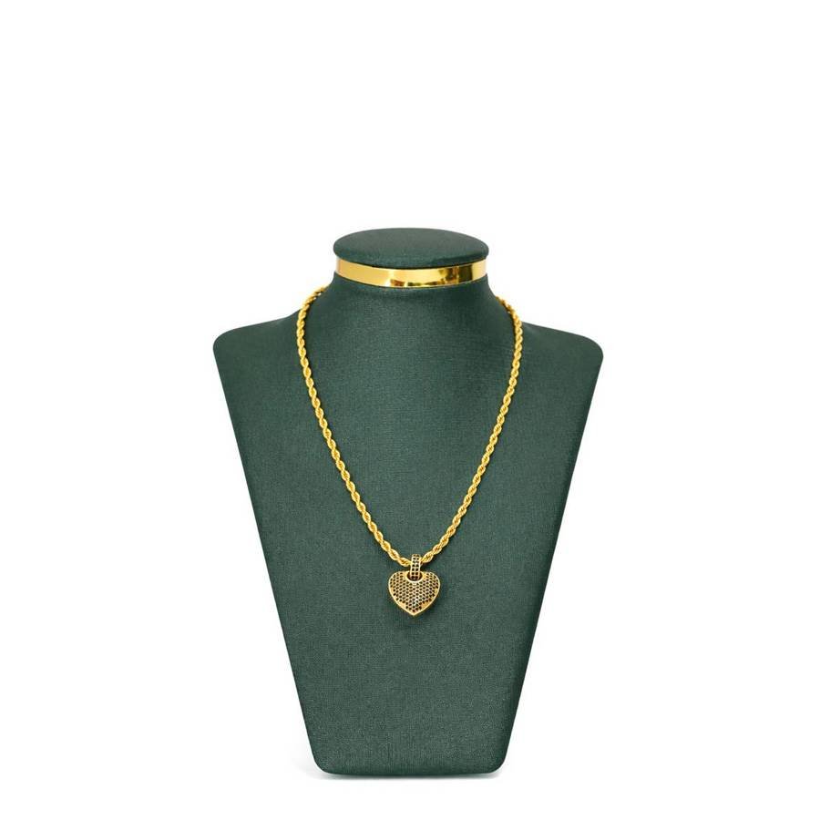 Busto Linea Metalic Pequeno 11x16x20cm Dunny Verde - Dourado Metalizado