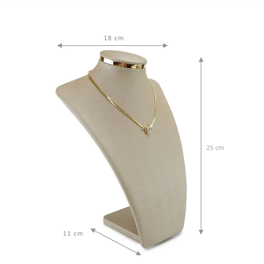 Busto Expositor Linea Metalic médio 11x18x25cm Dunny Champagne