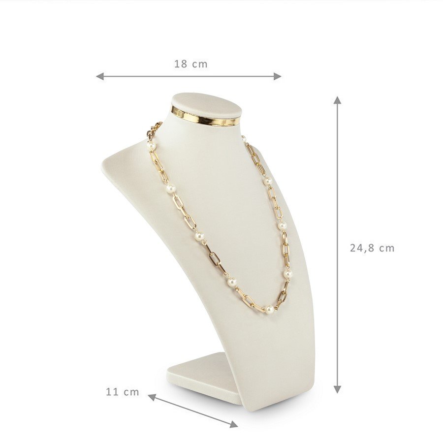 Busto Expositor Linea Metalic médio 11x18x25cm Dunny Off White