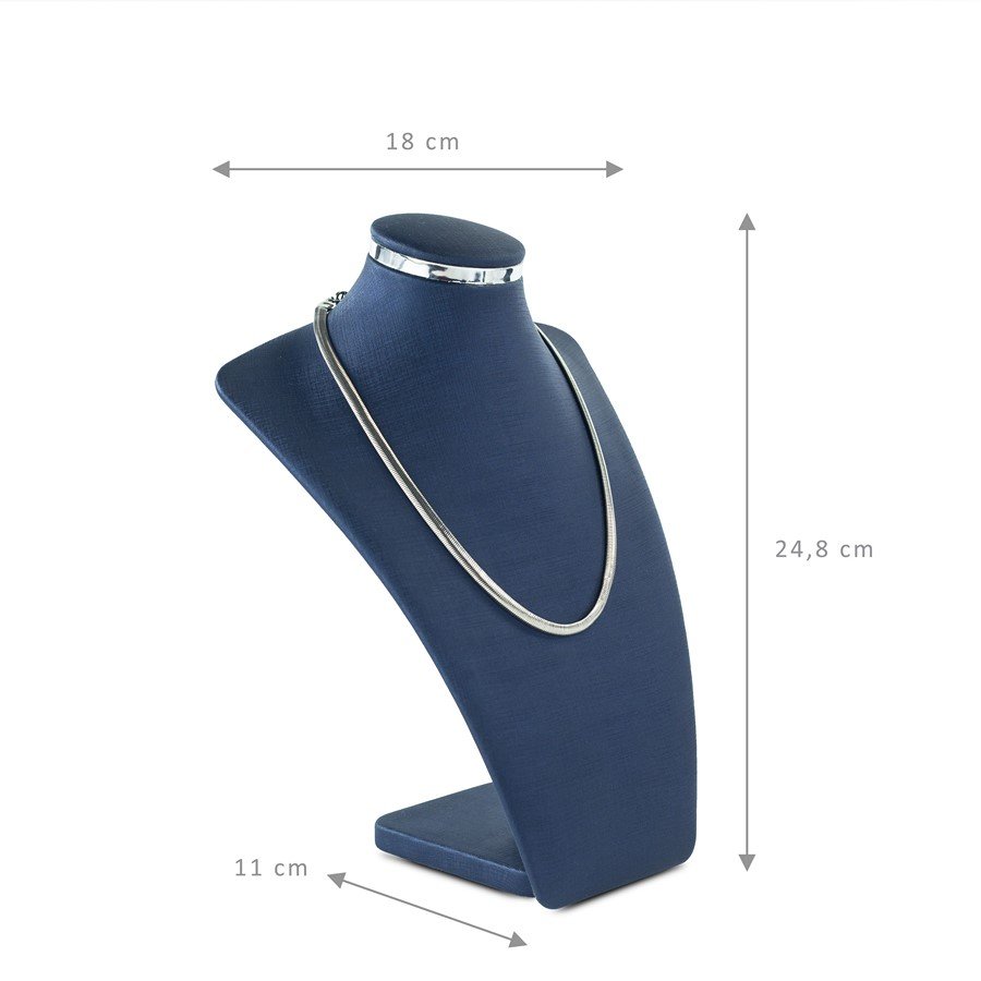 Busto Expositor Linea Metalic médio 11x18x25cm Dunny Azul Marinho