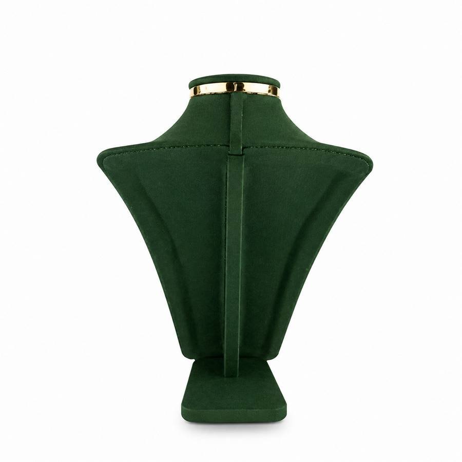 Busto Expositor Linea Metalic médio 11x18x25cm Dunny Verde - Dourado Metalizado