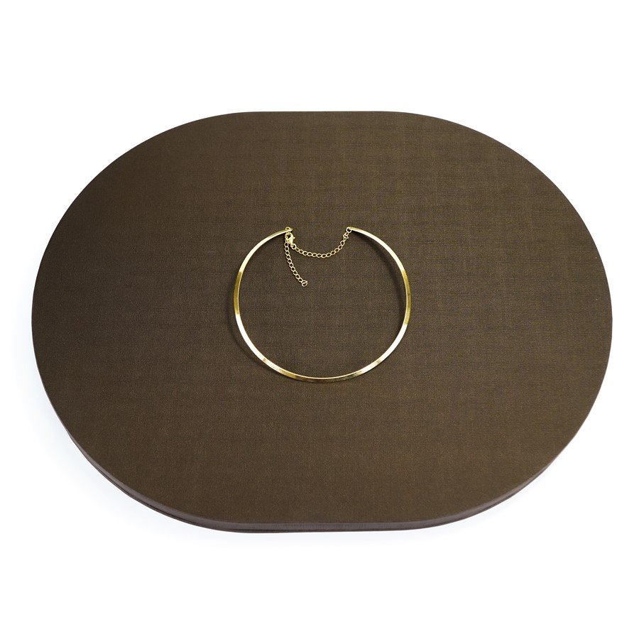 Base Expositora Oval Harmonia - 2,5x40x31 cm. Dunny Coffe