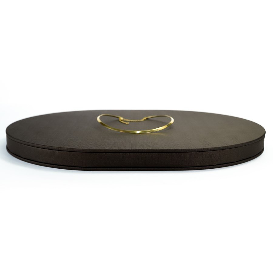 Base Expositora Oval Harmonia - 2,5x40x31 cm. Dunny Coffe