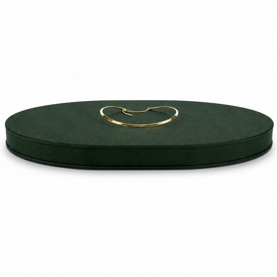 Base Expositora Oval Harmonia - 2,5x40x31 cm. Dunny Verde