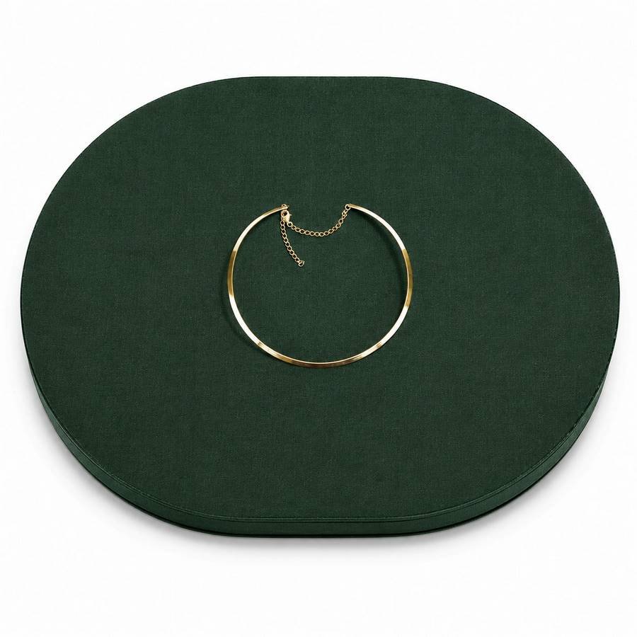 Base Expositora Oval Harmonia - 2,5x40x31 cm. Dunny Verde