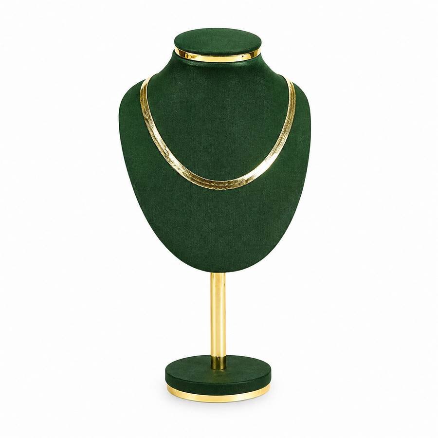 Busto Melodia M - 32,5x17,5 cm. Dunny Verde - Dourado Metalizado