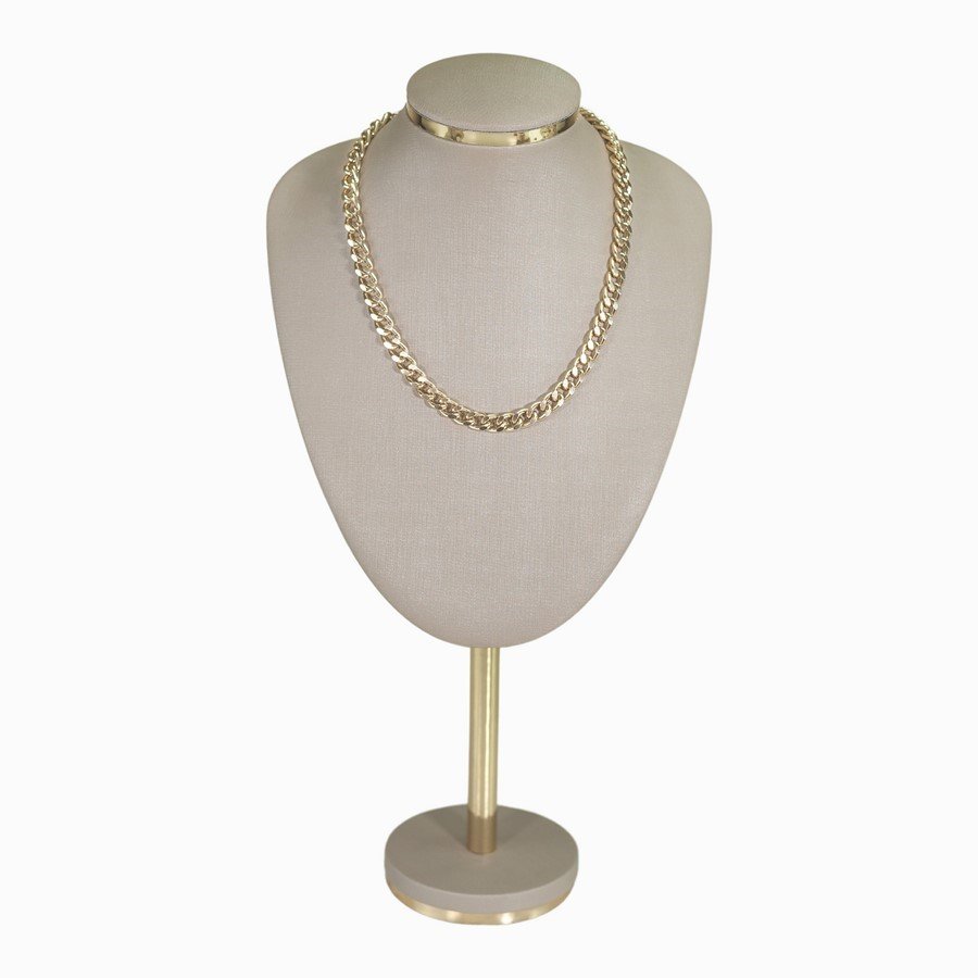 Busto Melodia Grande - 40x20,5 cm. Dunny Champagne - Dourado Metalizado