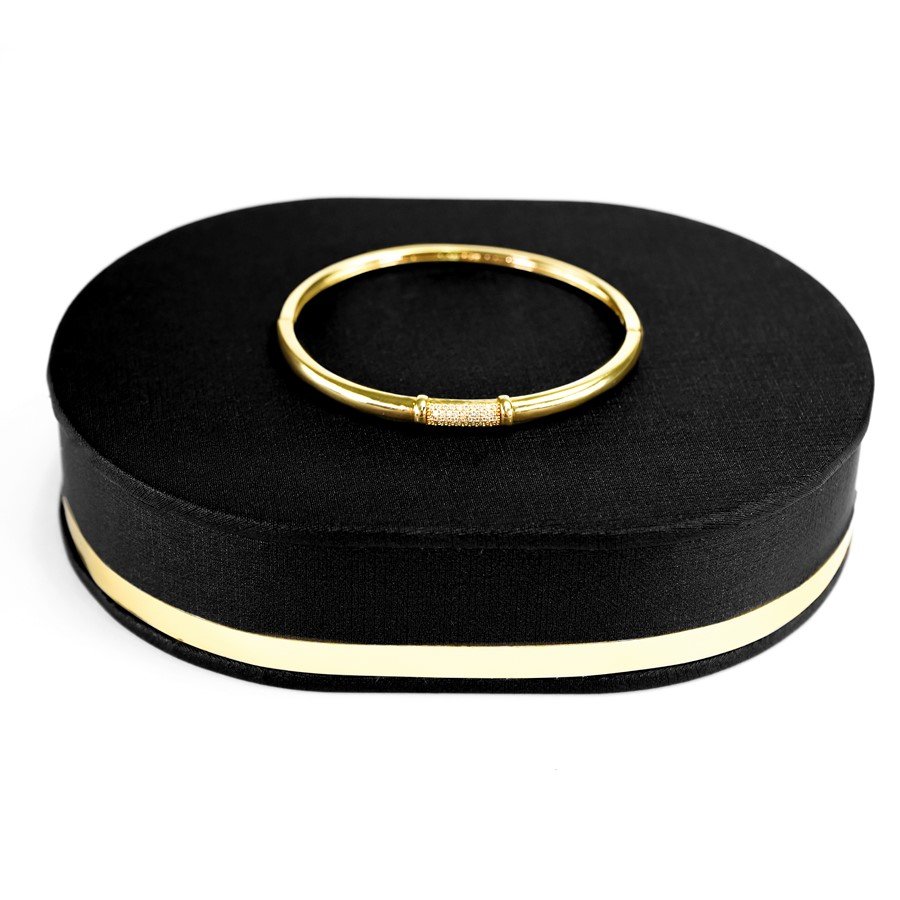 Expositor Oval Sinfonia - 3,5x14x9 cm. Dunny Preto - Dourado Metalizado