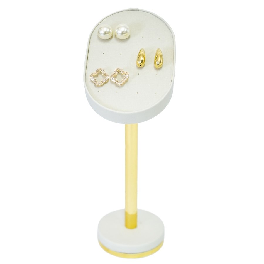 Expositor Brinco Lux Dunny Off White - Dourado Metalizado