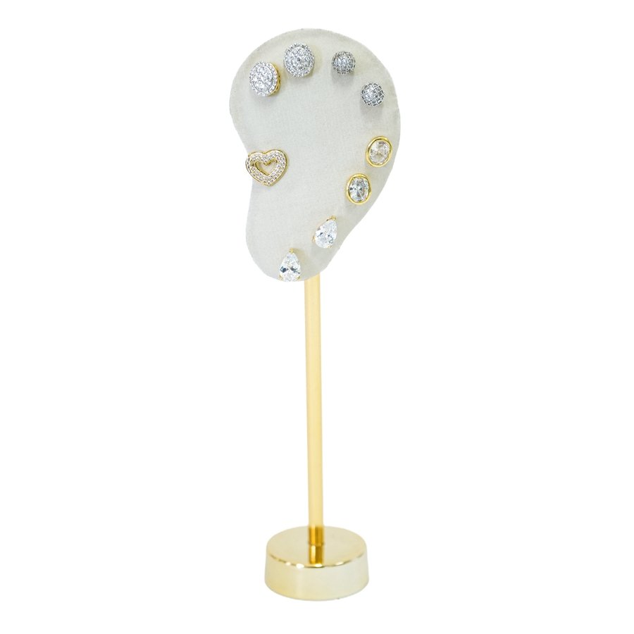 Expositor Orelha Esquerda Lune Dunny Off White - Dourado Metalizado