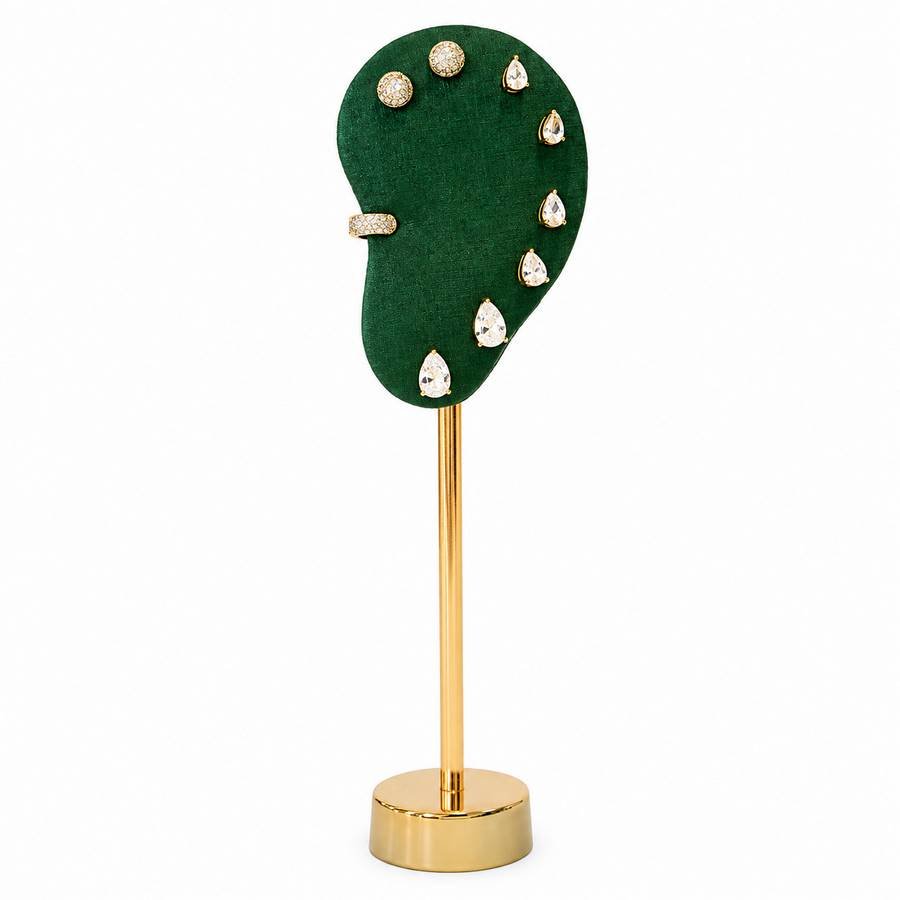 Expositor Orelha Esquerda Lune Dunny Verde - Dourado Metalizado