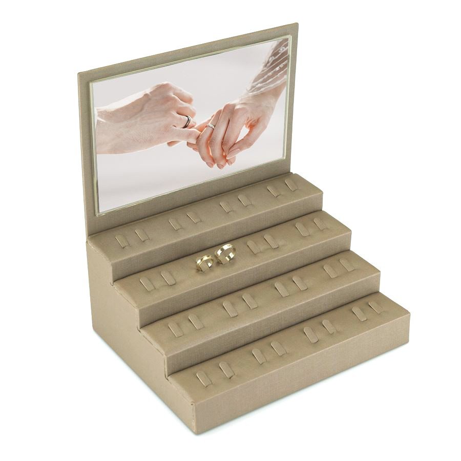 Vitrine Escada com Fundo p/ Panfleto Dunny Champagne