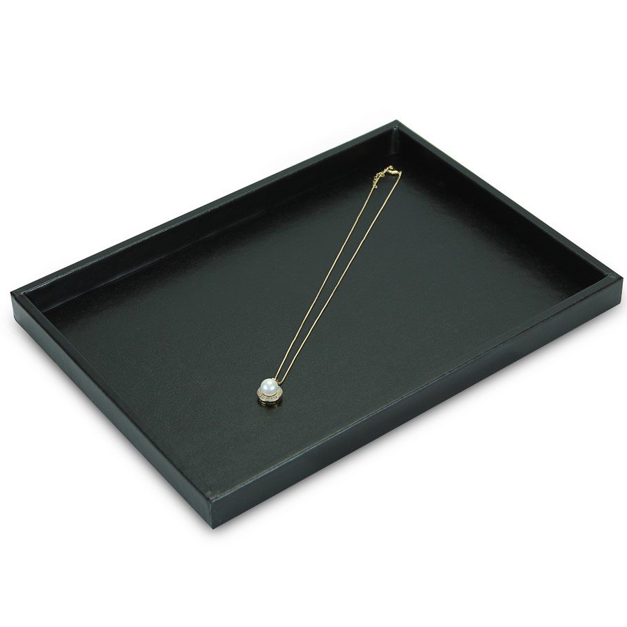 Bandeja Média Expositora - 21,5x29,5x2,3 cm. Vinil Vinil Helene Preto