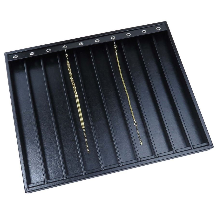 Bandeja Grande Expositora para Pulseiras - 29,5x36,5x2,3 cm. Vinil Vinil Helene Preto