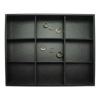 Bandeja Grande Expositora para Joias - 29,5x36,5x5 cm. Vinil Vinil Helene Preto