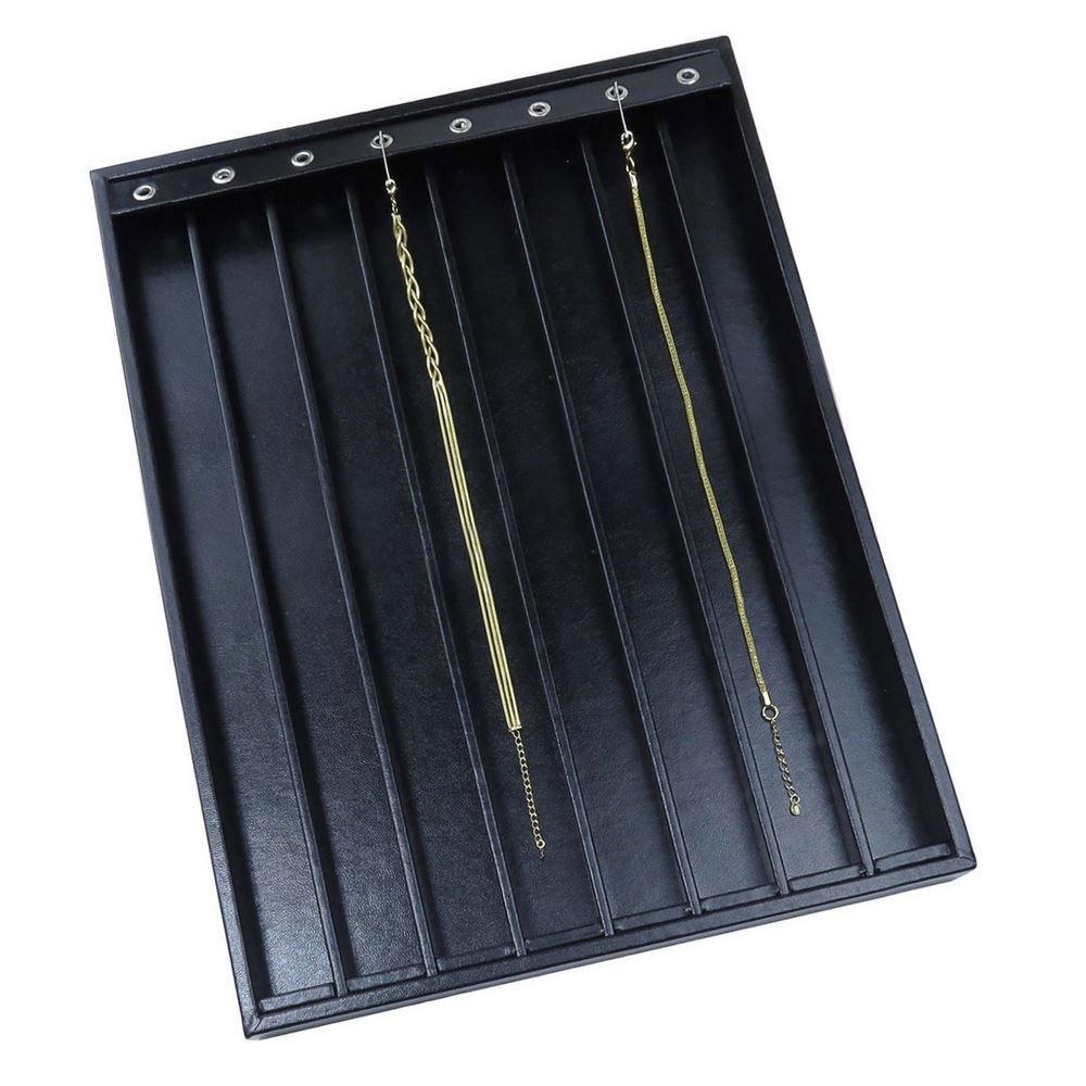 Bandeja Grande Expositora para Correntes - 29,5x36,5x2,3 cm. Vinil Vinil Helene Preto