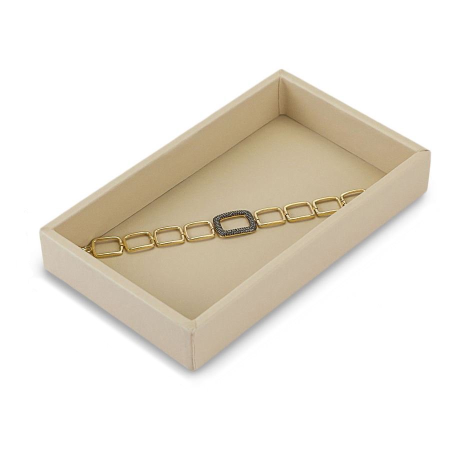 Bandeja Lisa 12,0x20,2x3,0cm Vinil Vinil Marfim