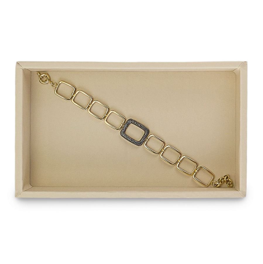 Bandeja Lisa 12,0x20,2x3,0cm Vinil Vinil Marfim