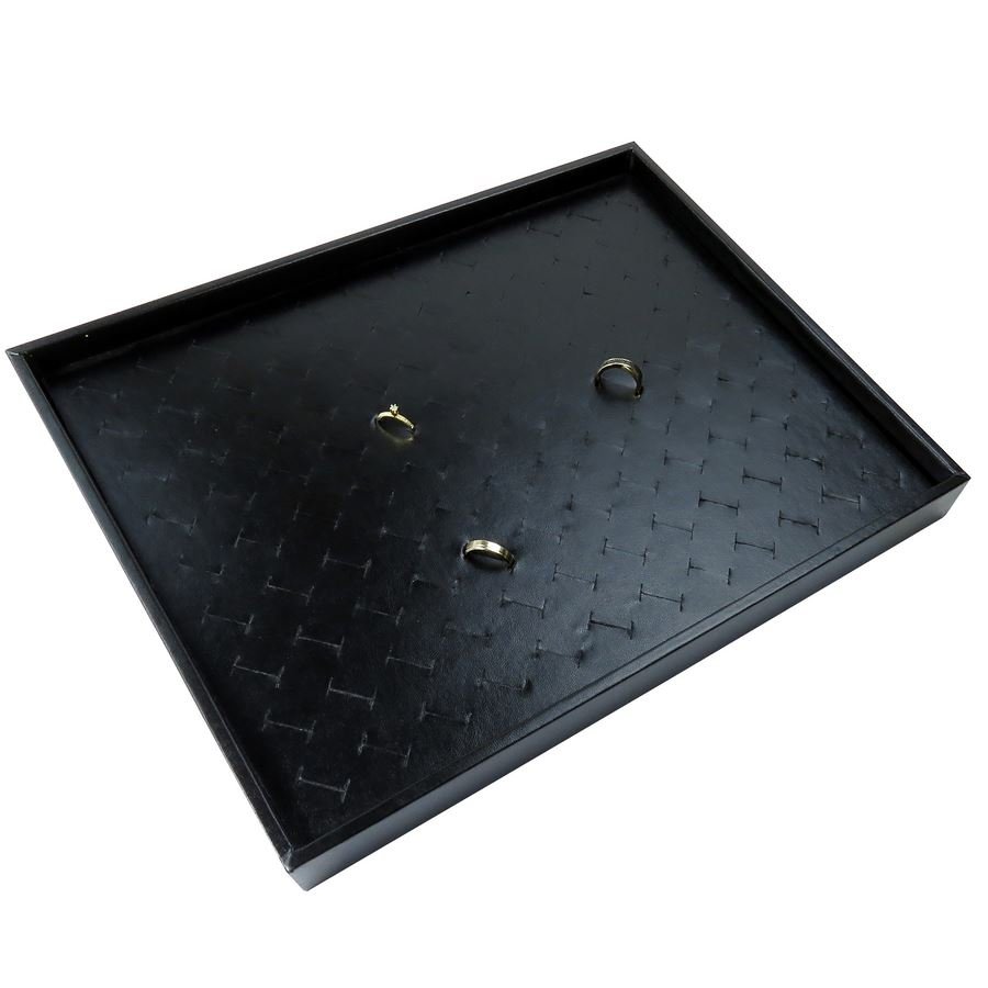 Bandeja Extra Grande Expositora para Aneis-29,5x39,5x3,3 cm. Vinil Vinil Helene Preto
