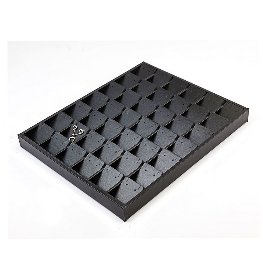 Bandeja Expositora Para Joias-Tamanho -29,5x36,5x3,3 cm Vinil Vinil Helene Preto