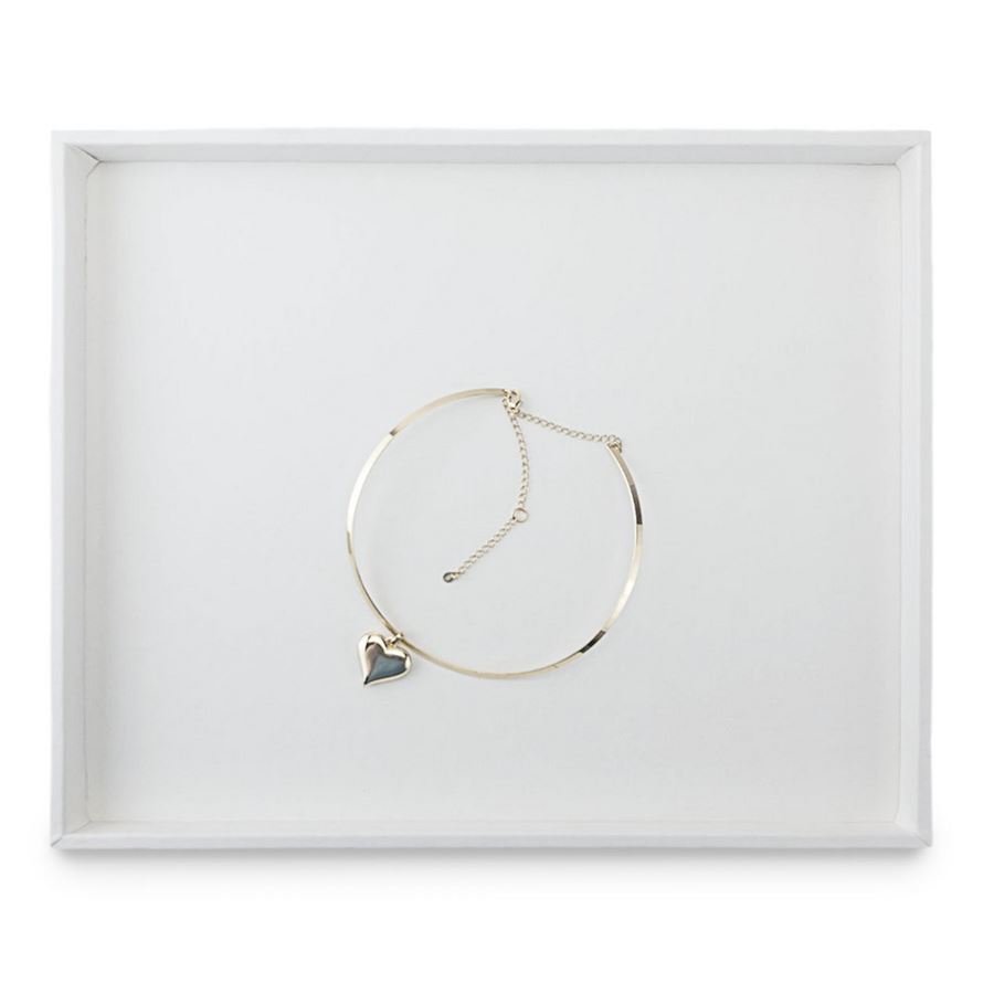 Bandeja Expositora Para Joias Grande Lisa 29,5x36,5x2,3 cm Vinil Vinil Branco