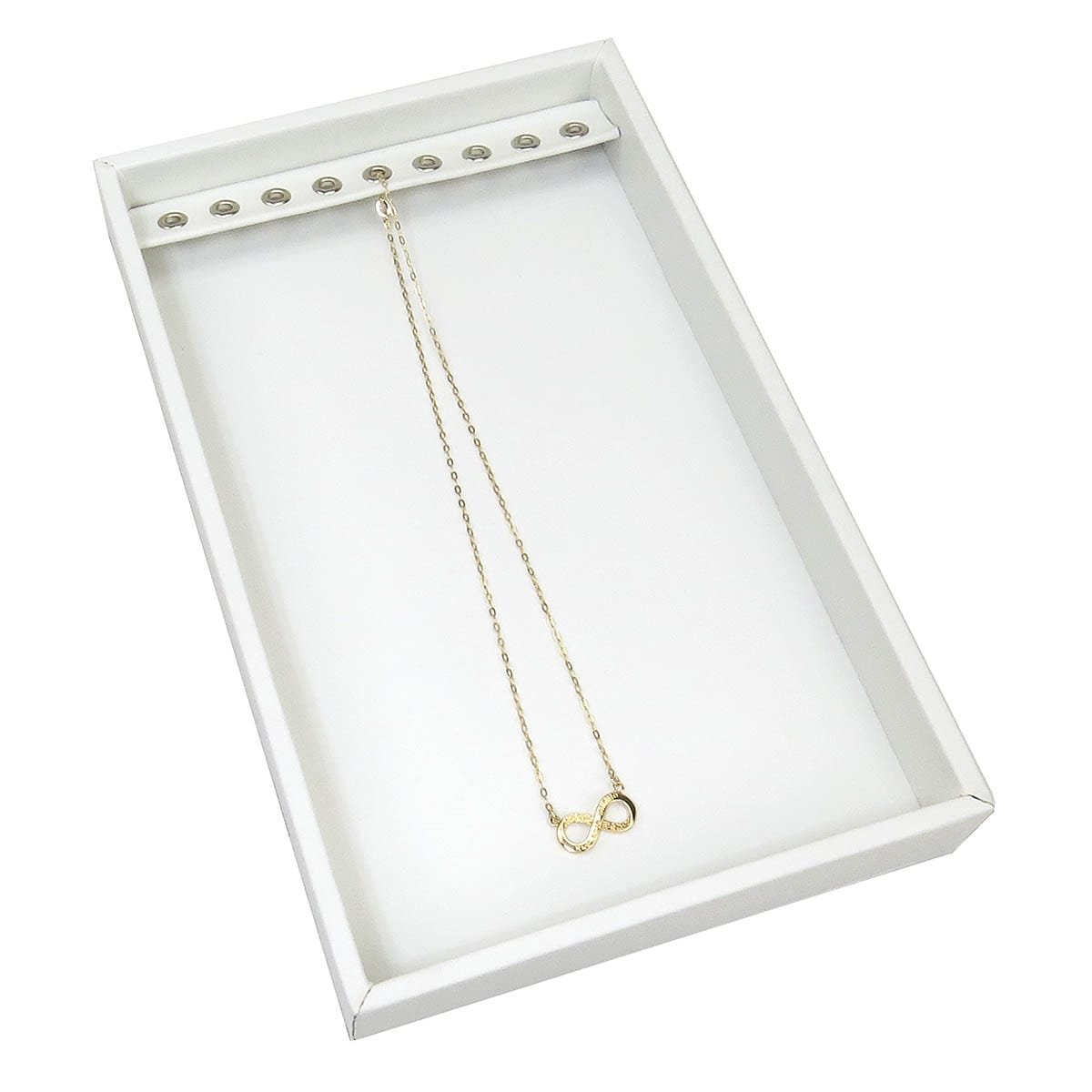 Bandeja Pequena Expositora para Correntes - 18x28,5x3,3 cm. Vinil Vinil Branco