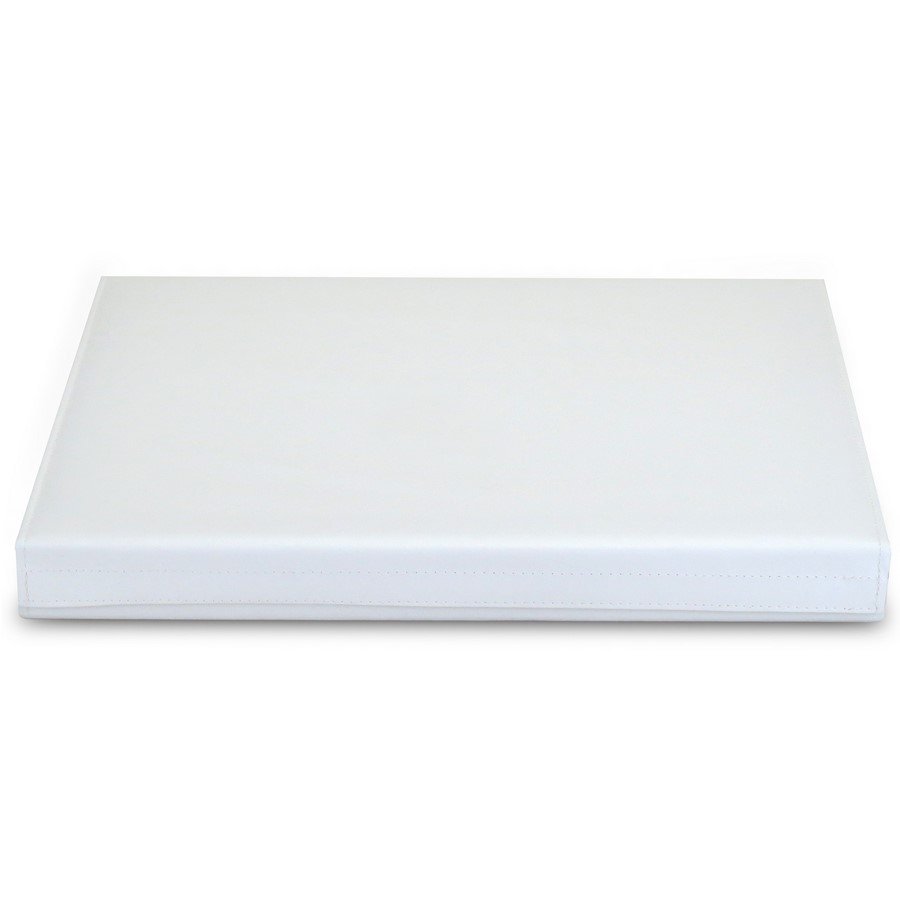 Bandeja Grande Expositora para Joias - 29,5x36,5x3,3 cm. Vinil Vinil Branco