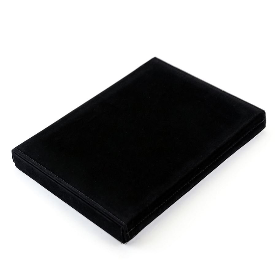 Bandeja Média Expositora para Anéis - 21,5x29,5x3,3 cm. Veludo Preto