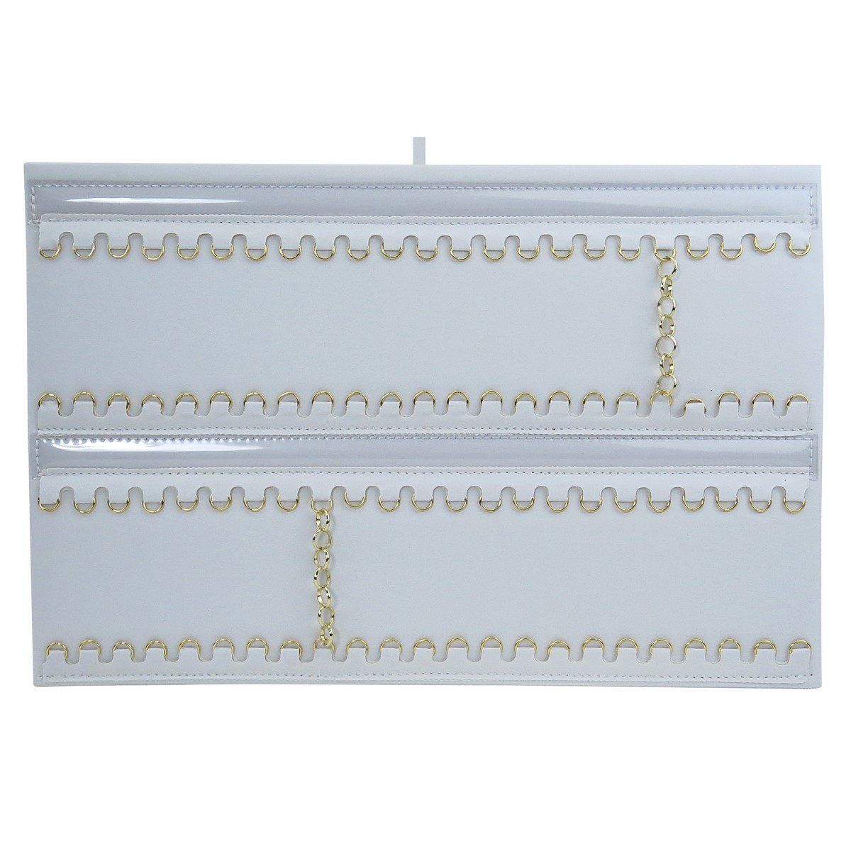 Placa Grande Expositora para Correntes - 23,5x36 cm. Vinil Vinil Branco