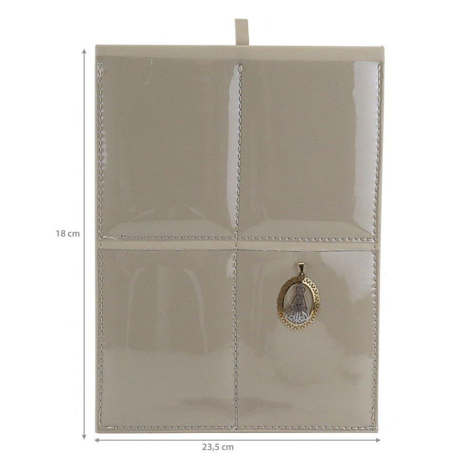 Placa Pequena Expositora para Pingentes - 18x23,5 cm. Vinil Vinil Marfim