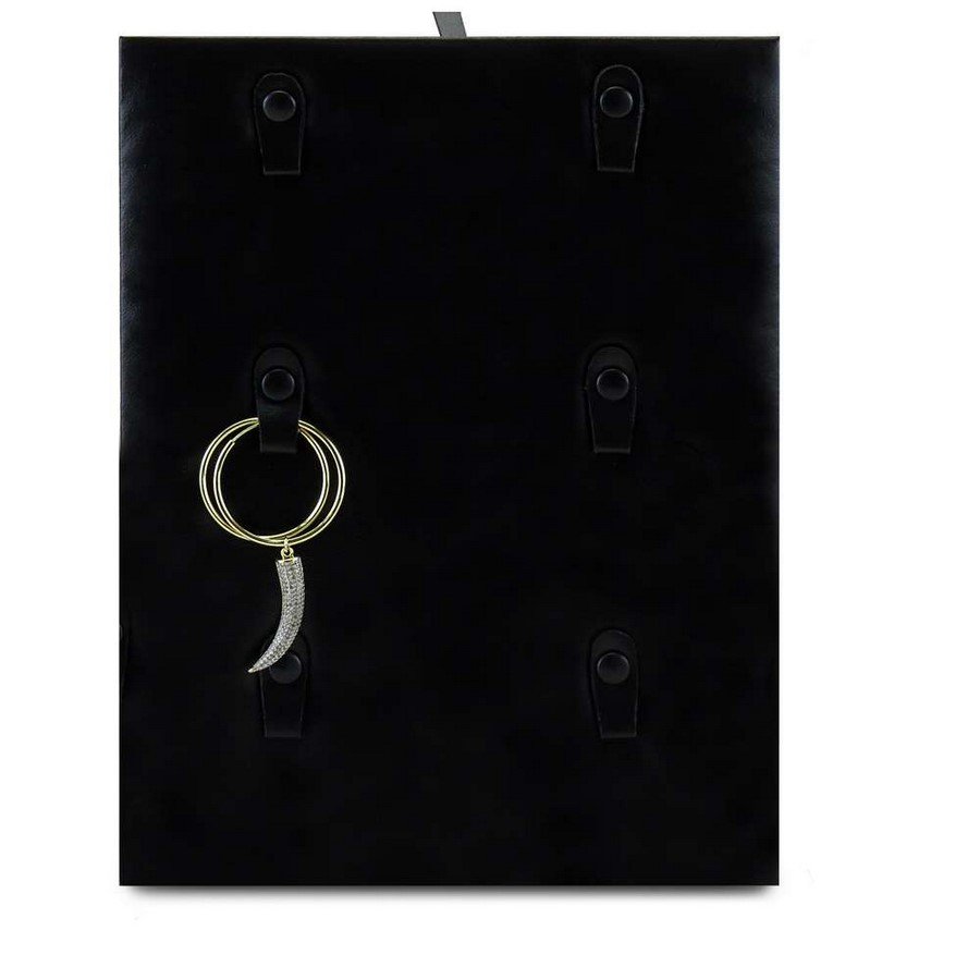 Placa Pequena Expositora para Joias - 18x23,5 cm. Vinil Vinil Helene Preto