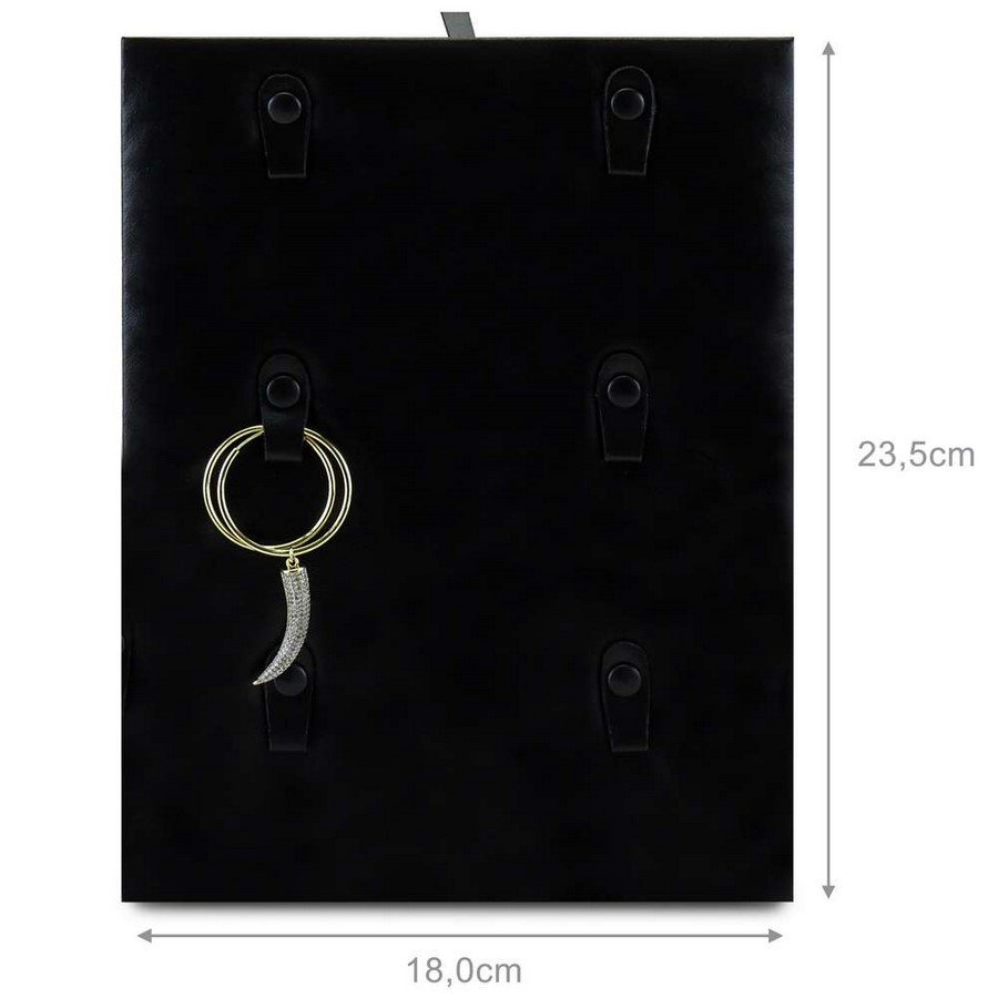 Placa Pequena Expositora para Joias - 18x23,5 cm. Vinil Vinil Helene Preto