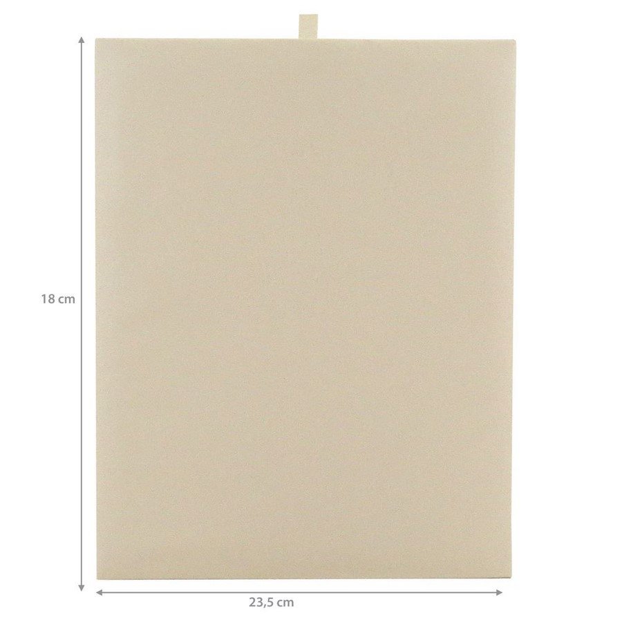 Placa Mostruário Pequena para Joias - 18x23,5 cm. Vinil Vinil Marfim