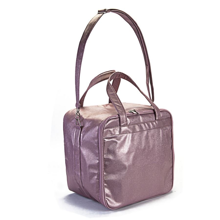 Bolsa 8 Bandejas para Joias - 21x29 cm Reptil Rosê Metalizado