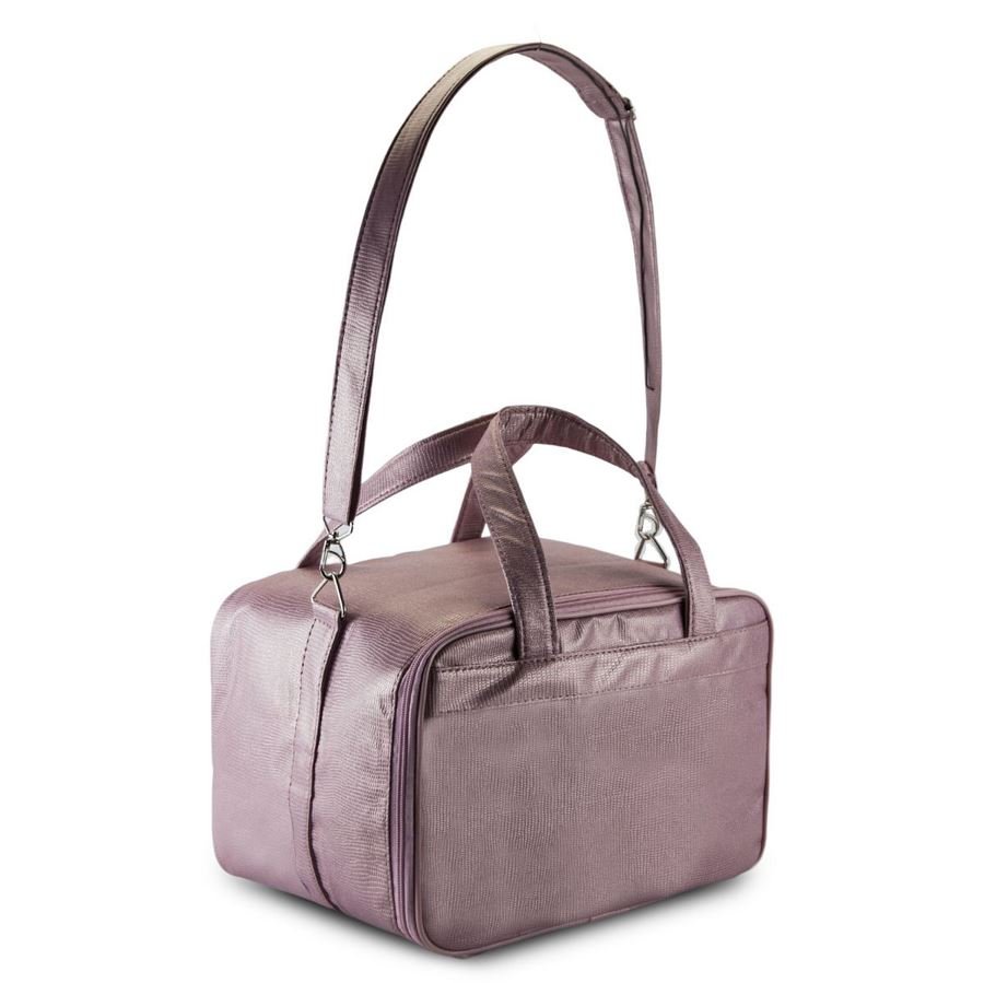 Estojo 5 Bandejas para Joias - 21x29x3,3 cm Reptil Rosê Metalizado