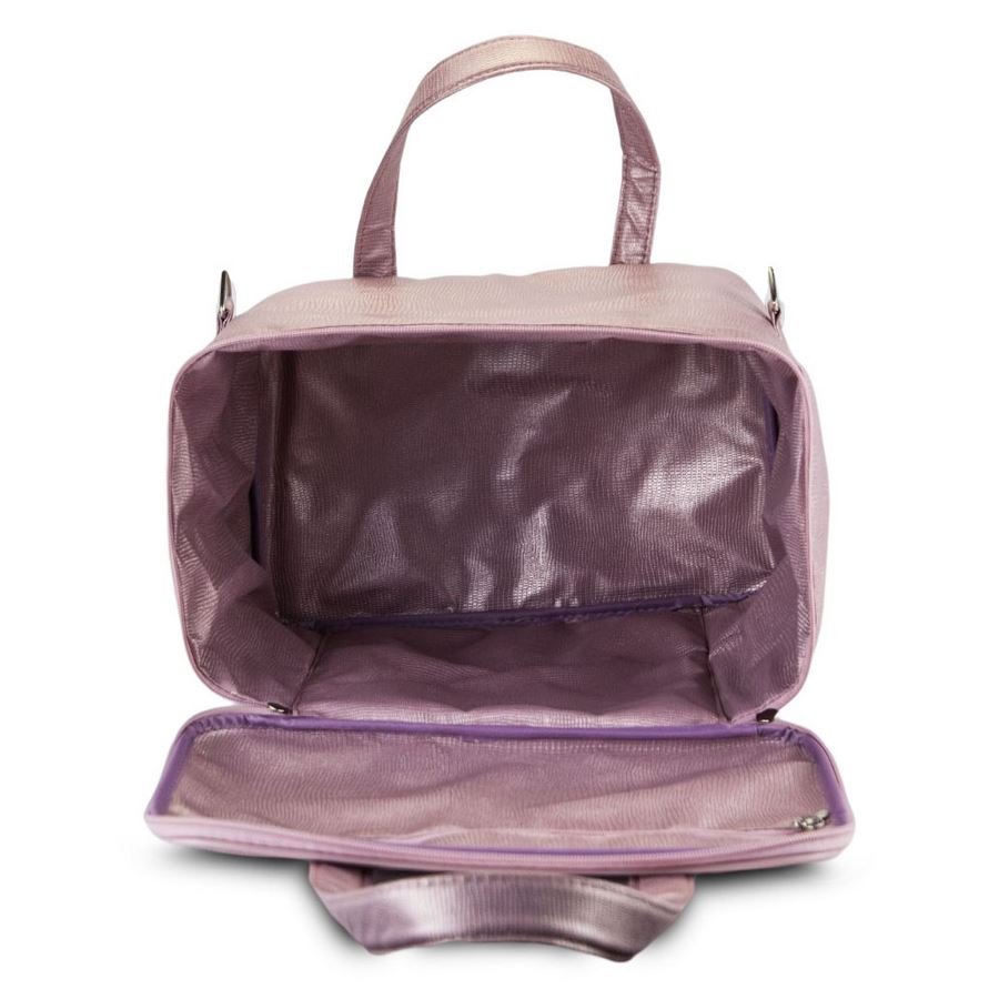 Bolsa para 5 Bandeja 21x29x3,3 cm Reptil Rosê Metalizado