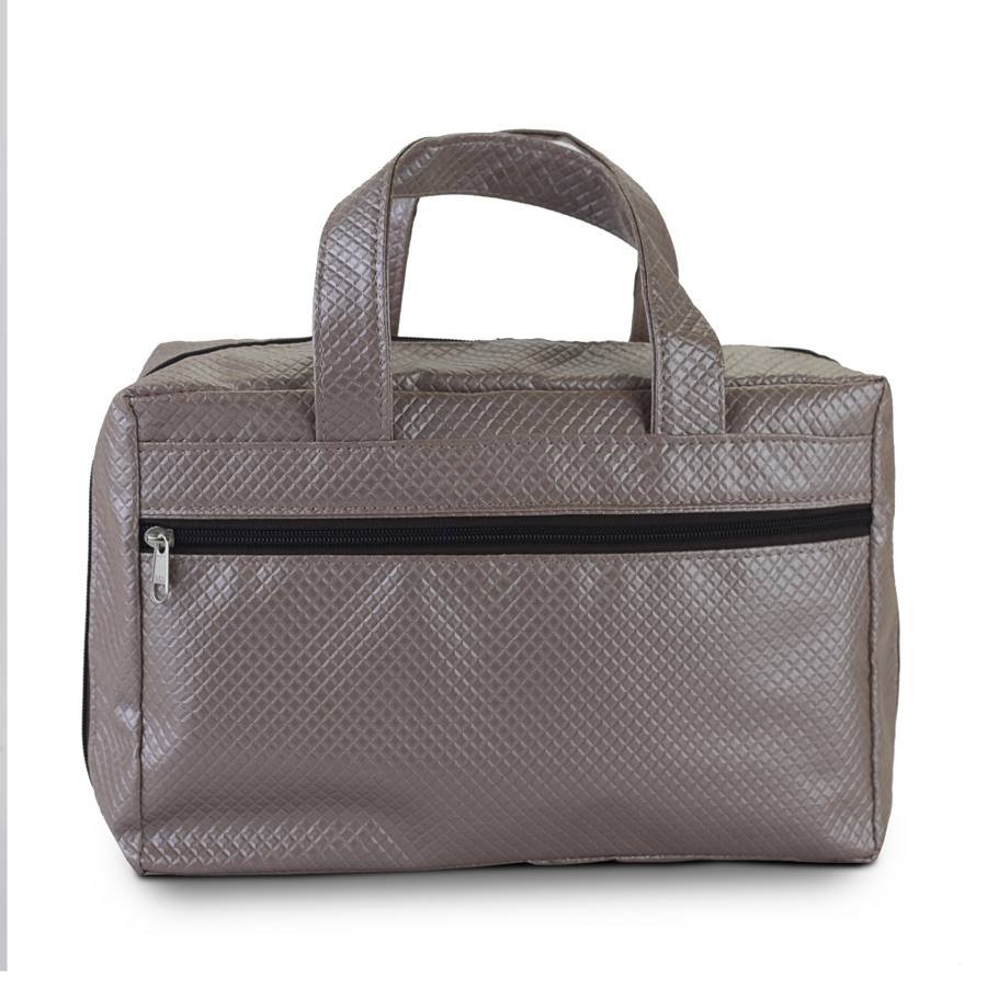 Bolsa 2 Bandejas para Joias + Mostruário - 28,5x20x10 cm. Rodes Capuccino Metalizado